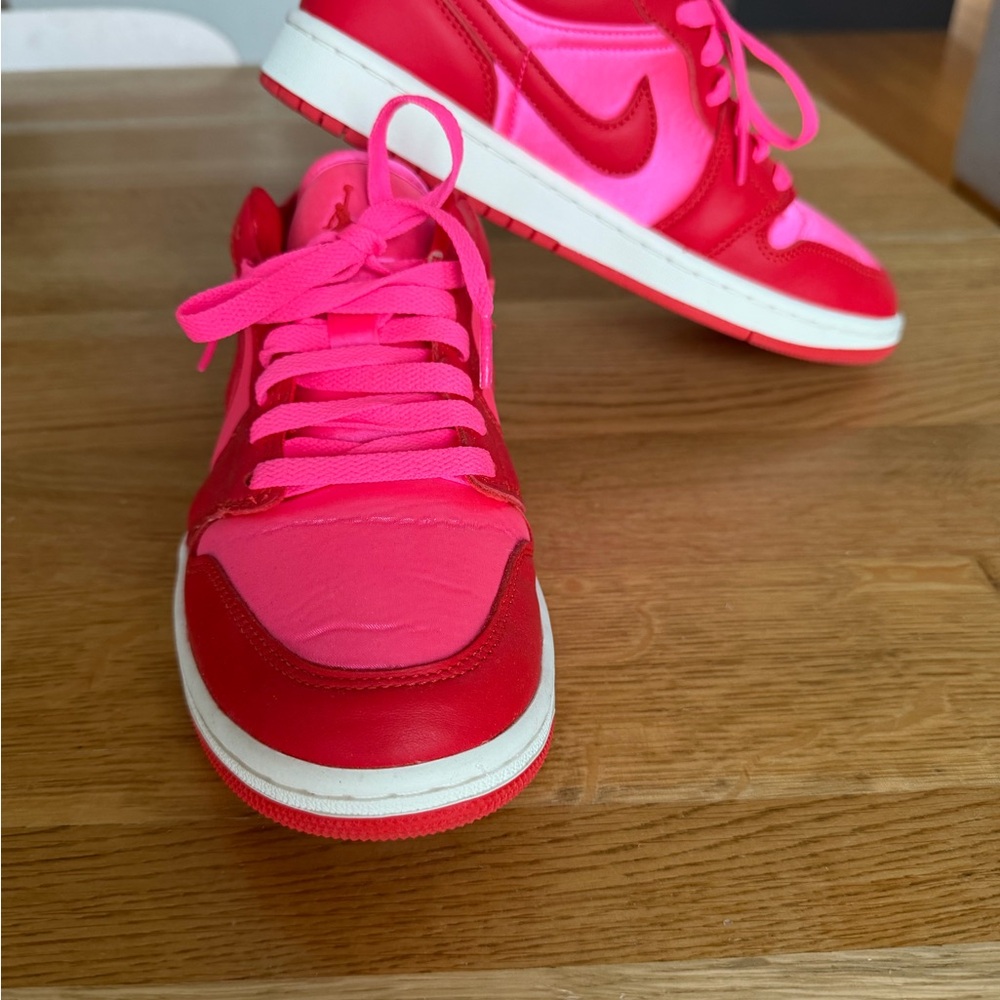 Nike Vibrant Red and Pink Athletic Shoes Air Jordan Low Dunks